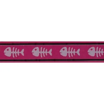 Obojek pro kočky 20 - 32 cm - Fish Bone Red