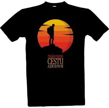 Tričko s potiskem Znám svou cestu a jdu si po ní pánské