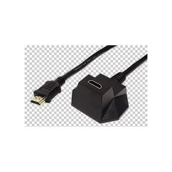 Video kabel Prodlužovací High Speed HDMI kabel s Ethernetem, HDMI M - HDMI F (s magnetem), zlacené konektory, 1m