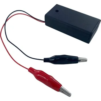 Vývojová deska Bateriový box na dvě baterie AA s krokodýly - 1 kus