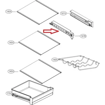 Příslušenství pro lednici Originální pojezdy AEC73198002 pro šuplík LG