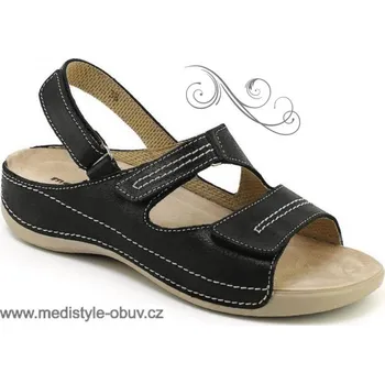 Dámská zdravotní obuv MEDISTYLE ŠÁRKA LŠ-V26 sandál černý, černá - 39
