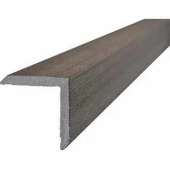 Terasové prkno Ukončovací lišta WPC (wenge/hnědá)