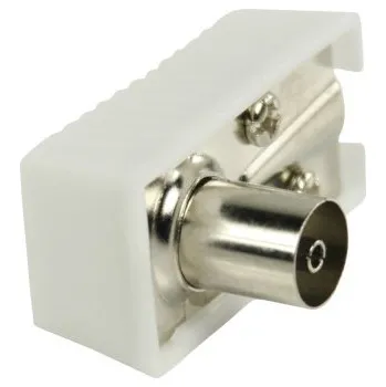 Anténní redukce Valueline Koaxiální konektory úhlové, koaxiální zásuvka úhlová, bílá 2 ks (VLSP40920W)