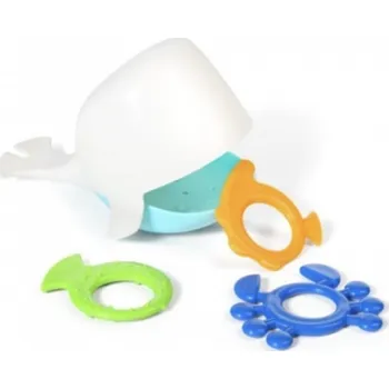 Hračka pro nejmenší BabyOno Velryba do vody - bílá