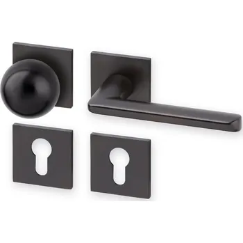 Dveřní kování AC-T Dveřní kování BARRA EXCLUSIVE R HR černý satén KK kl.+koule Provedení: klika pravá PZ/koule, Povrchová úprava: černý satén