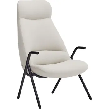 Křeslo Teulat Vysoké bílé křeslo Dins s kovovou podnoží