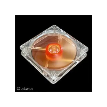 PC ventilátor AKASA AK-183-L2B 12cm Amber Case Fan, 3 Pin, 2 Ball Bearing, Ultra Quiet and Lon
