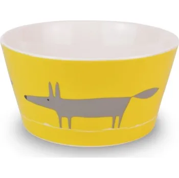 Miska Mr Fox Charcoal and Yellow 14x7cm, Scion Living UK