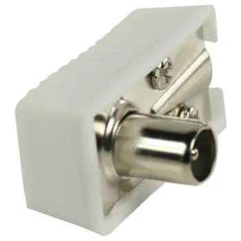 Anténní redukce Valueline Koaxiální konektory úhlové, koaxiální zástrčka, bílá 2 ks (VLSP40900W)