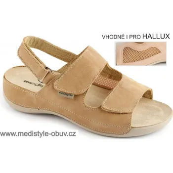 Dámská zdravotní obuv MEDISTYLE ŠARLOTA 2Š-V22 hallux sandál béžový, béžová - 37