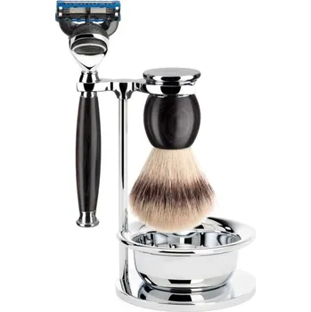 Mühle holící set Silvertip Fibre,Fusion, rukojeť Grenadill