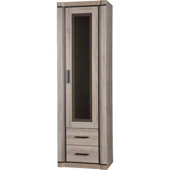 Knihovna Eoshop Vitrína 1-dveřová pravá LASAL L-16 (Barva dřeva: Dub lanýž)