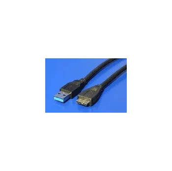 Datový kabel Roline USB 3.0 SuperSpeed kabel USB3.0 A(M) - microUSB3.0 A(M), 2m, černý (11.02.8874)