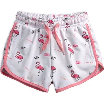 Dívčí kraťasy Dívčí šortky GLO STORY PLAMEŇÁCI bílé Velikost: 158