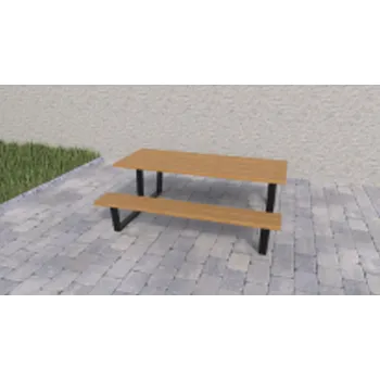 Zahradní lavice HTI Zahradní set Talco Délka latí: 1500 mm, Typ ukotvení: klasické (šrouby), Barva konstrukce: šedá komaxit (RAL 7016)