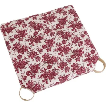 Podsedák Sedák hladký Ulla 40x40 cm,hladký bordo květ