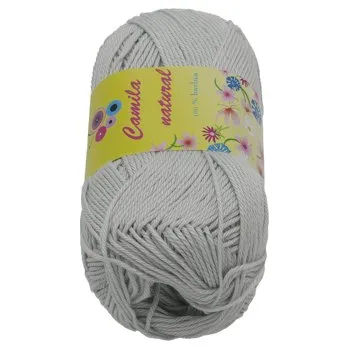 Příze Příze CAMILA natural 50g / 125 m světle šedá