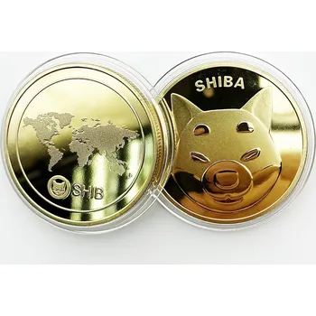 Přívěsek Mince Shiba Zlatá