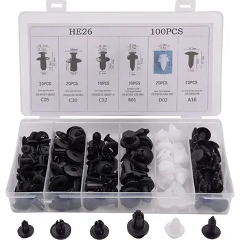 Nářadí na motocykly SEFIS Sada plastových šroubků 6-10 mm 100 ks