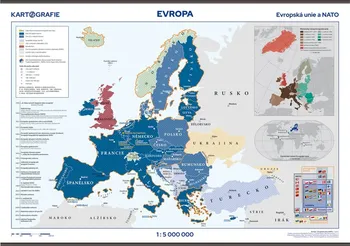 kniha Školní nástěnná mapa: Evropská unie a NATO 1:5 000 000 - Kartografie PRAHA (2022)