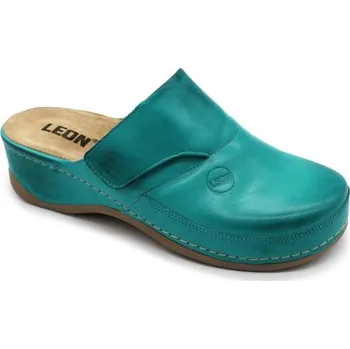 Dámská zdravotní obuv Leon 2019 Dámská zdravotní kožená obuv uzavřená - Tyrkysová Velikost: 37