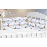 Mantinel do dětské postýlky 60x28 cm medvídci - sv.modrá