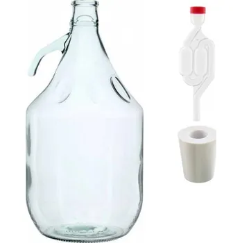 Sklenice Demižon sklo 5l s kvasnou zátkou