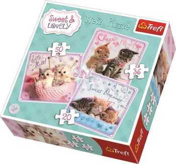 Puzzle Trefl Sweet & Lovely Sladká koťátka 3v1