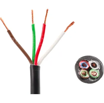elektrický kabel Kabel 4×0,75 mm hnědá/bílá/červená/zelená