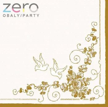 Papírový ubrousek Ubrousky &#039;Maki&#039; 33x33 cm 3N (20 ks) - holubičky (svatební)