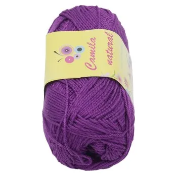 Příze Příze CAMILA natural 50g / 125 m tmavě fialová