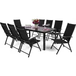 Home&Garden Zahradní sestava Ibiza Pollywood 185 cm Black / Black 8+1