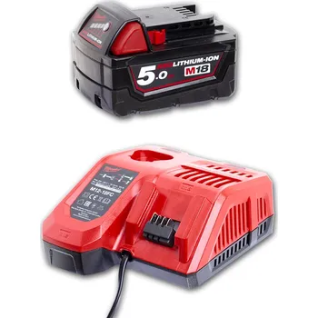 Sada Milwaukee M18 B5 + M12-18FC (Akumulátor 18V / 5 Ah + rychlonabíječka M12-18FC)