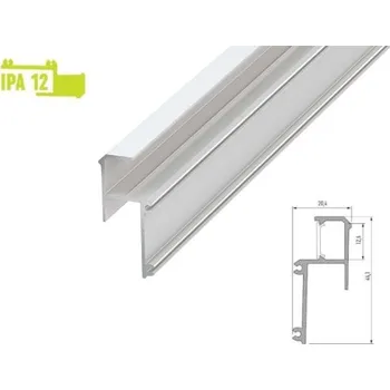 LED lišta LEDLabs Hliníkový zakončovací profil IPA12 2m pro LED pásky, bílý lakovaný