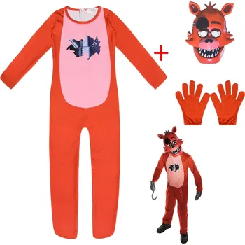 Karnevalový kostým FNAF (Five Nights at Freddy's) Dětský kostým FNAF (6 postav) Motiv: Foxy, Velikost: 150 (9-10 let)