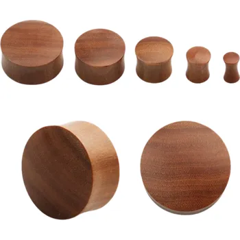 Náušnice Atreya Dřevěný plug - sawo dřevo Velikost: 8 mm