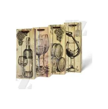 Dárková taška na láhev T12 mix 70 skleničky 120x360x90 mix motivů, MFP Paper