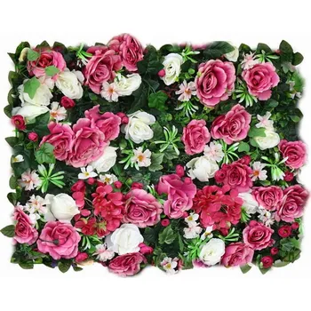 Příslušenství pro plot Umělá zelená stěna KVĚTINY hortenzie, 60x40cm