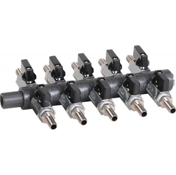 Vzduchovací rozdělovač s 10 kohoutky pro náročný provoz