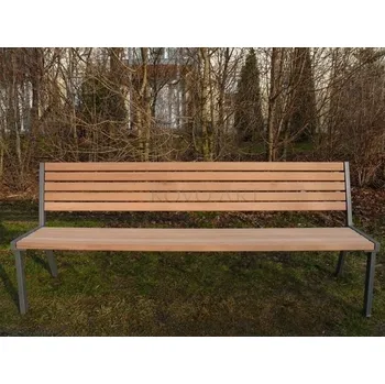 Zahradní lavice HTI Lavička Bolzano KA-K1022 Délka latí: 1500 mm, Typ ukotvení: klasické (šrouby), Barva konstrukce: bílá komaxit (RAL 9003)