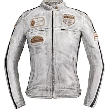Moto bunda W-TEC Dámská kožená moto bunda Sheawen Lady White New bílá - XS