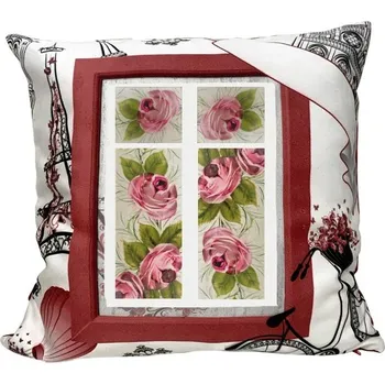 Dekorativní polštářek Polštář bavlněný s potiskem Rose - polštář