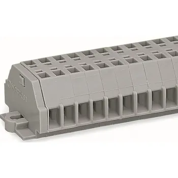 Stavebniny WAGO Svorka 260-105 2vodičová Bez tlačítka S upevňovacími přírubami, šedá 260-105