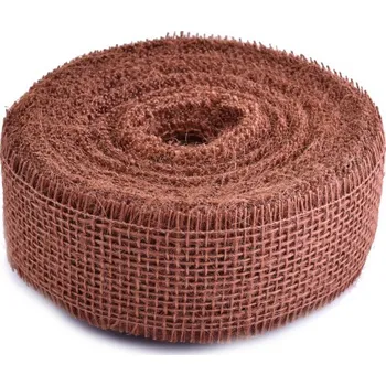 Stuha Jutová stuha hnědá 5cm