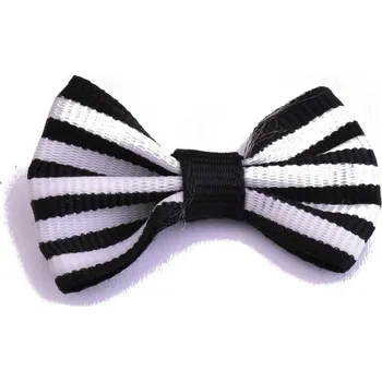 Stuha Mašličky 22x30mm proužky, 4ks - - - VYBERTE VARIANTU Barva: černá