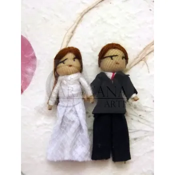 Svatební dekorace Svatební panenky pro štěstí- pár