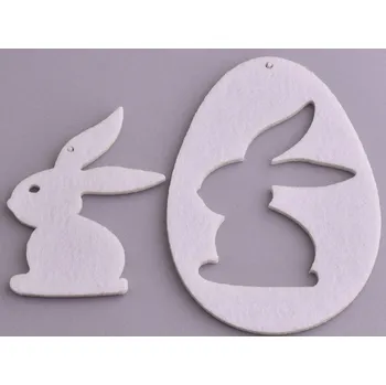 Velikonoční vajíčko se zajícem 1 sada Barva: Bílá