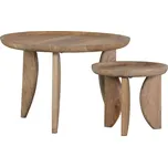 WOOOD Set dvou mangových odkládacích stolků Nataj 40/70 cm