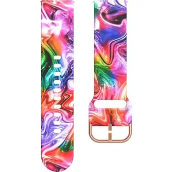 Příslušenství k chytrým hodinkám eses Sportovní silikonový řemínek - Vzorovaný duhový, 20 mm